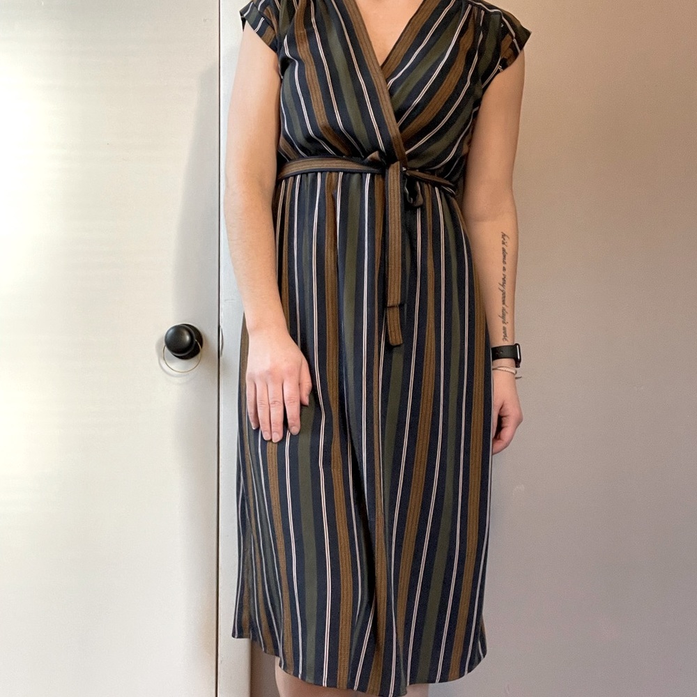 Retro style striped dress
